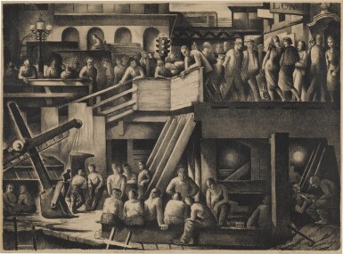View full screen - View 1 of Lot 134. BENTON MURDOCH SPRUANCE | THE PEOPLE WORK - NOON (FINE/LOONEY 142).
