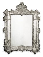 A PLATED-SILVER FRAMED MIRROR, PROBABLY SOUTH AMERICA 18TH CENTURY | MIROIR EN MÉTAL ARGENTÉ, PROBABLEMENT AMÉRIQUE DU SUD XVIIIE SIÈCLE