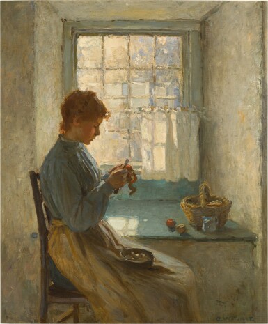 View full screen - View 1 of Lot 108. Peeling Apples.