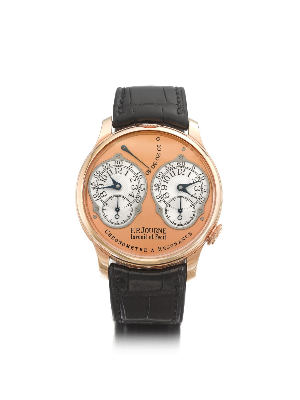 View full screen - View 1 of Lot 4. F.P. JOURNE | CHRONOMÈTRE À RÉSONANCE, A PINK GOLD DUAL TIME ZONE WRISTWATCH WITH POWER RESERVE INDICATION CIRCA 2010.