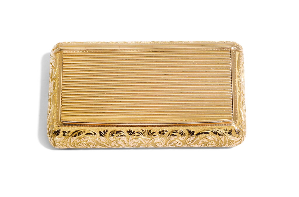View full screen - View 1 of Lot 50. A gold snuff box, Louis François Tronquoy, Paris, 1819-1838.