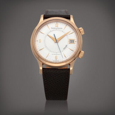 View full screen - View 1 of Lot 514. Master Control Reveil Alarm, Reference 141.2.97 | A pink gold wristwatch with alarm and date | Circa 2002.