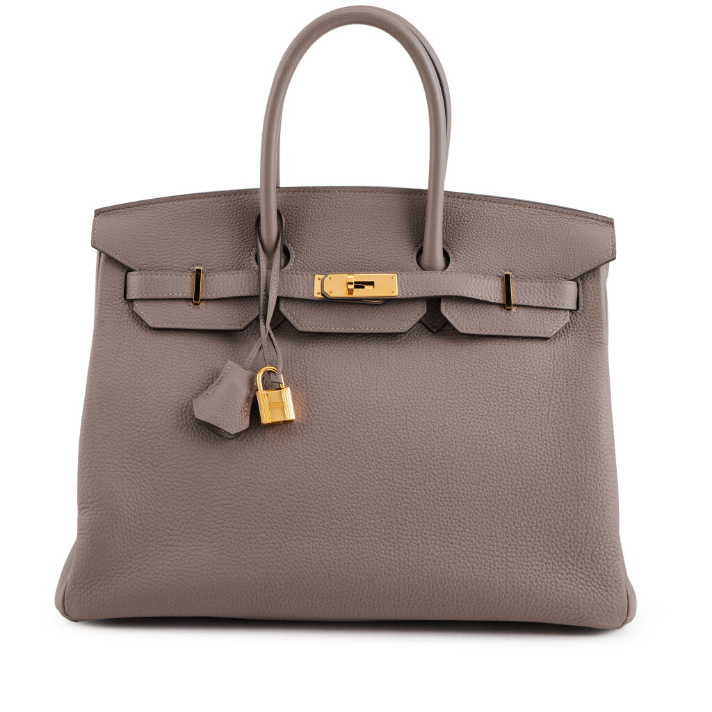 View full screen - View 1 of Lot 79. Gris Asphalte Togo Birkin 35 Gold Hardware, 2017.