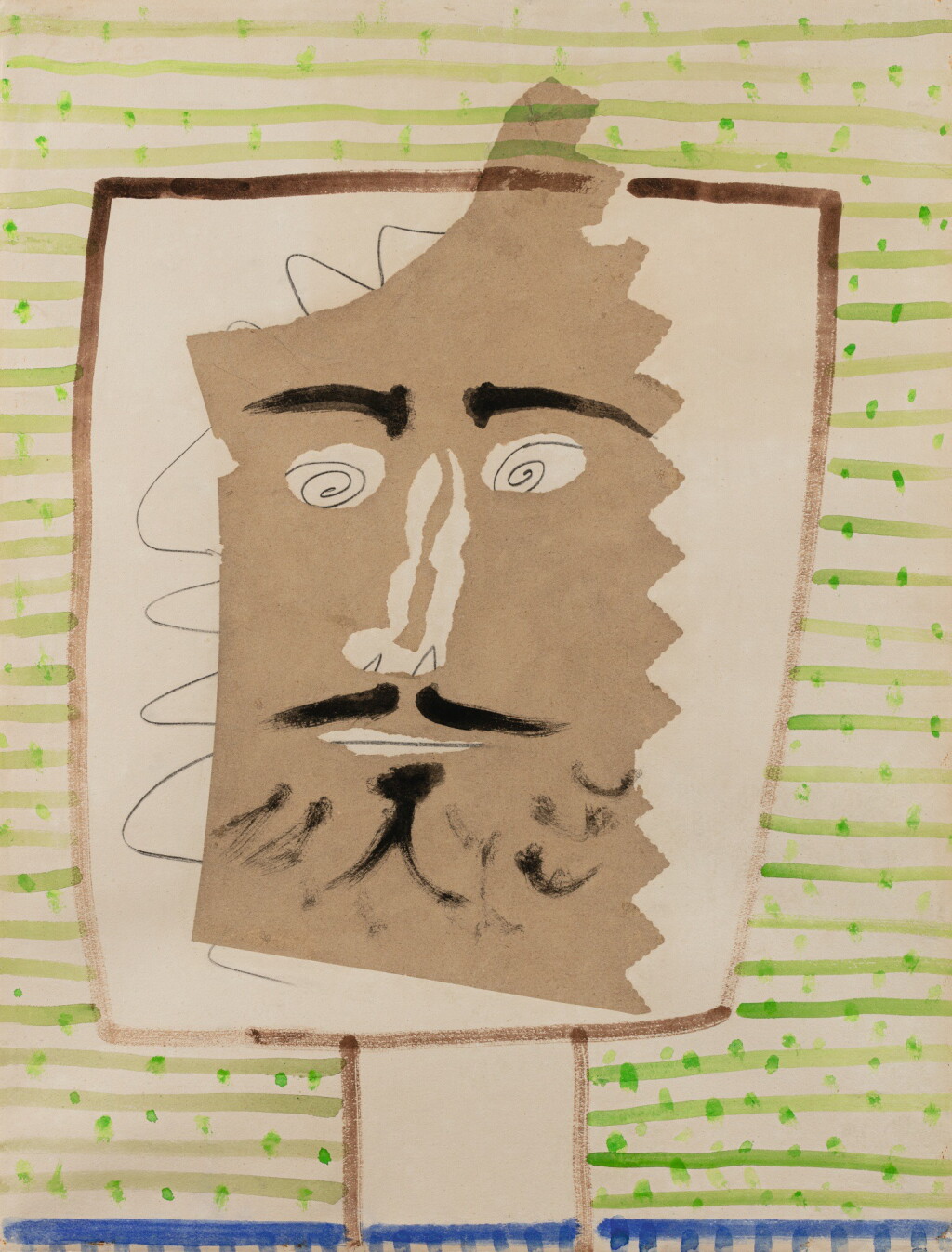 View full screen - View 1 of Lot 130. PABLO PICASSO | TÊTE DE FAUNE BARBU.