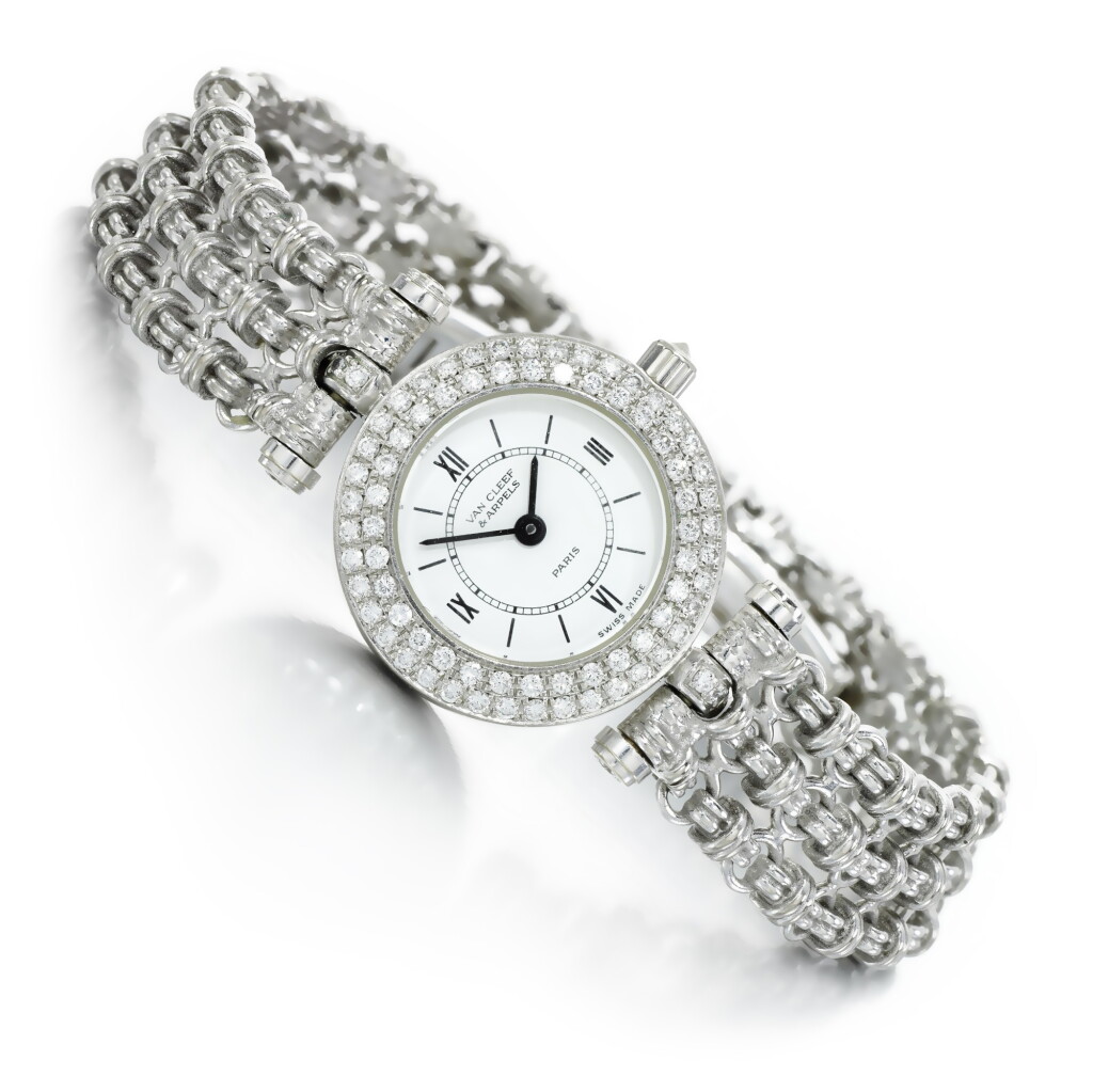 View full screen - View 1 of Lot 75. Van Cleef & Arpels | Diamond watch.