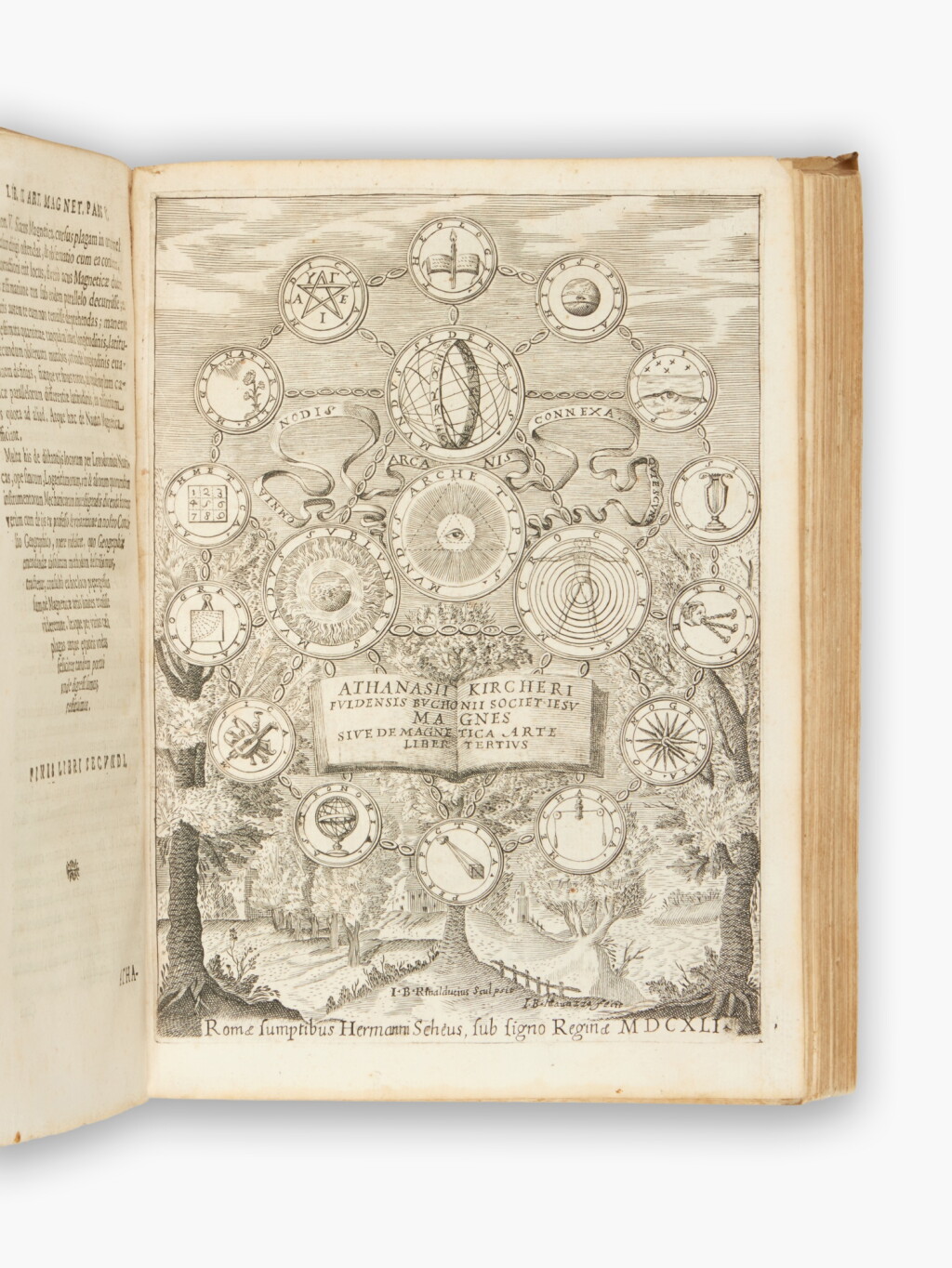 View full screen - View 1 of Lot 129. Kircher, Athanasius | First edition of Kircher’s foundational treatise on magnetism.