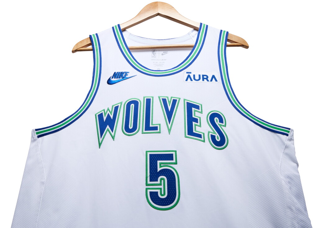 View full screen - View 1 of Lot 13. Anthony Edwards Minnesota Timberwolves 2023-2024 Game Worn Classic Edition Jersey.