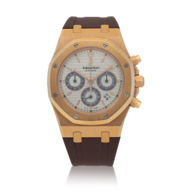 View full screen - View 1 of Lot 429. Royal Oak, Ref. 26022OR.OO.D098CR.01 Pink gold chronograph wristwatch with date Circa 2011 | 愛彼 26022OR.OO.D098CR.01型號「Royal Oak」粉紅金計時腕錶備日期顯示,年份約2011.