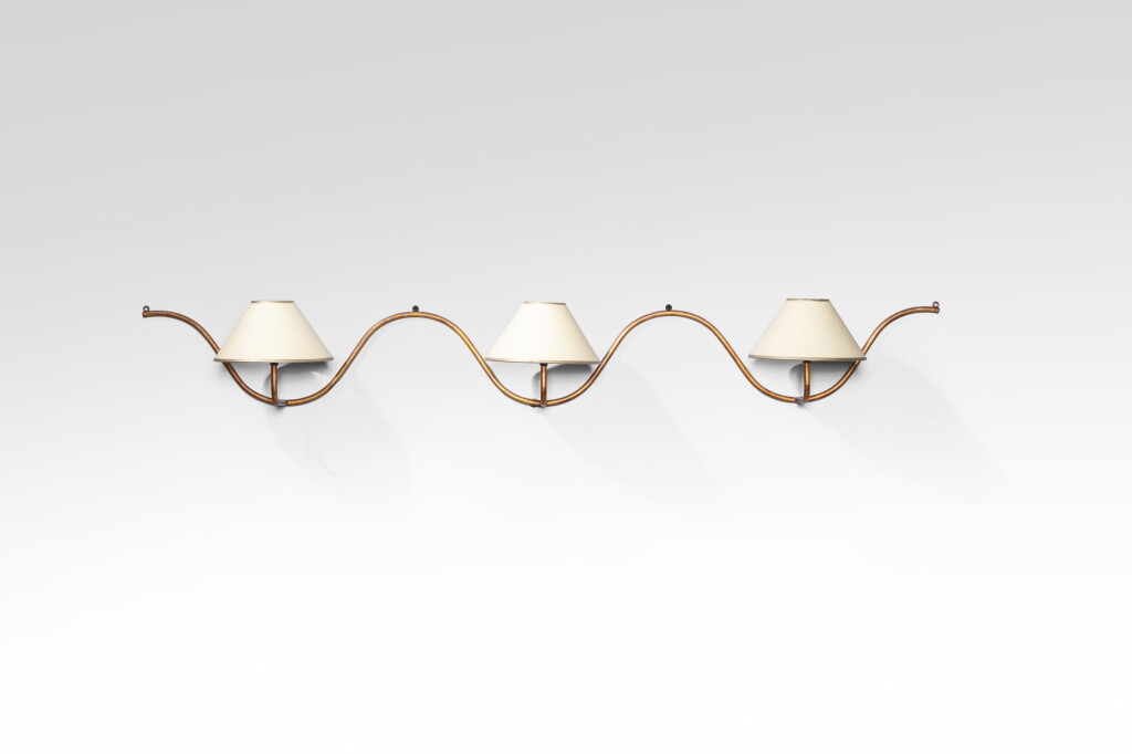 View full screen - View 1 of Lot 83. Ondulation sconce with three-lights.