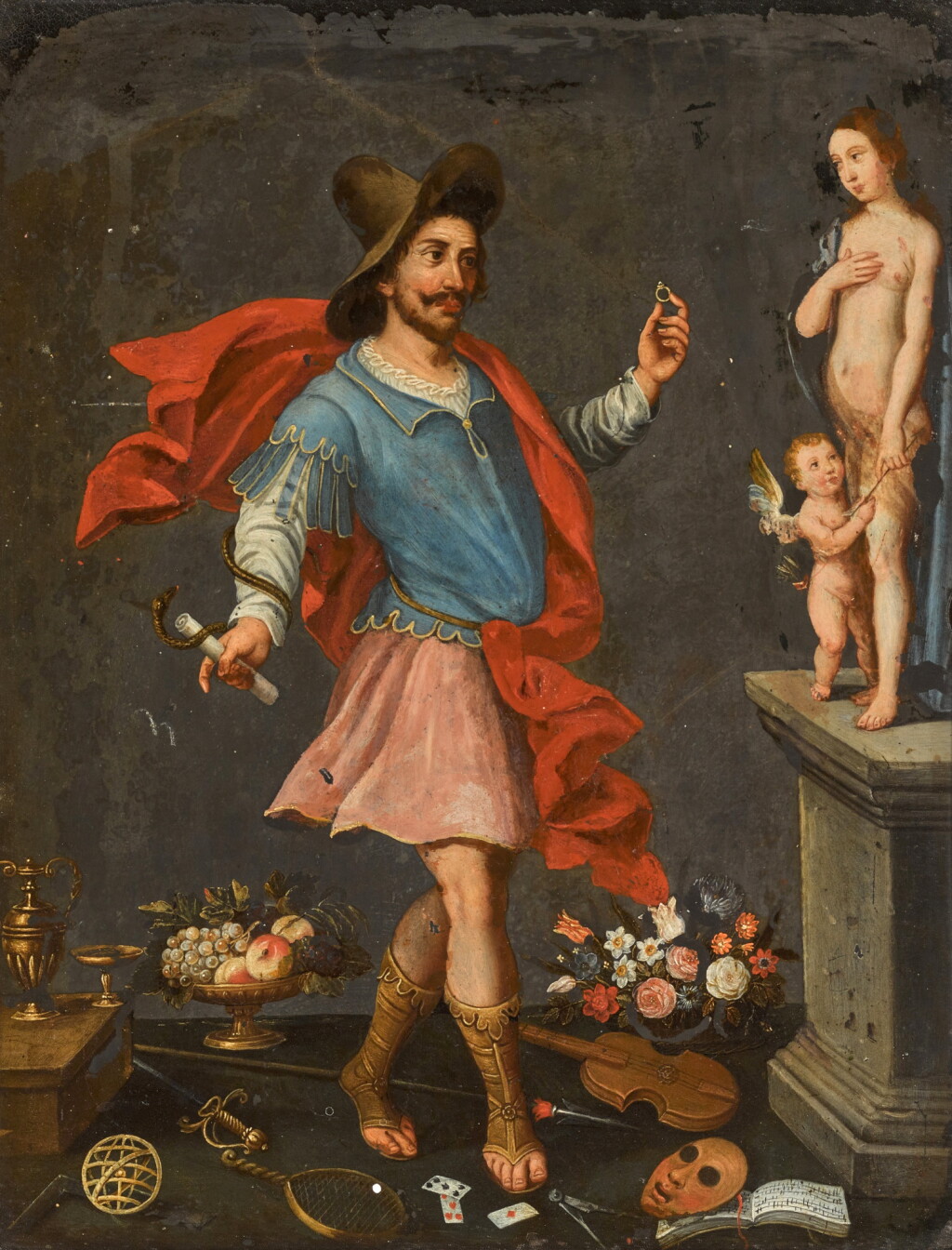 View full screen - View 1 of Lot 176. An allegory of wastrel youth.