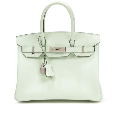 View full screen - View 1 of Lot 703. Vert Fizz Epsom Birkin 30 Palladium Hardware, 2023.