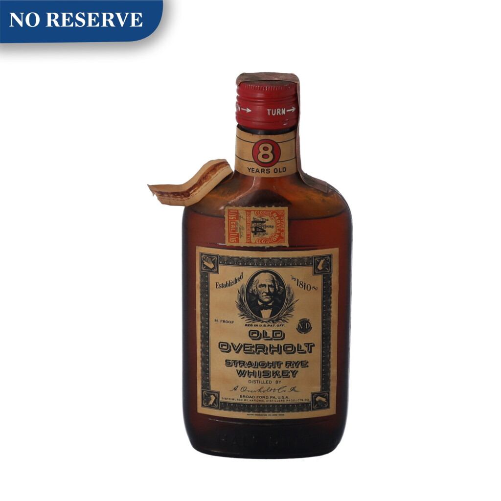 View full screen - View 1 of Lot 199. Old Overholt 8 Year Old Rye 86 proof NV (1 1/2 PINT).
