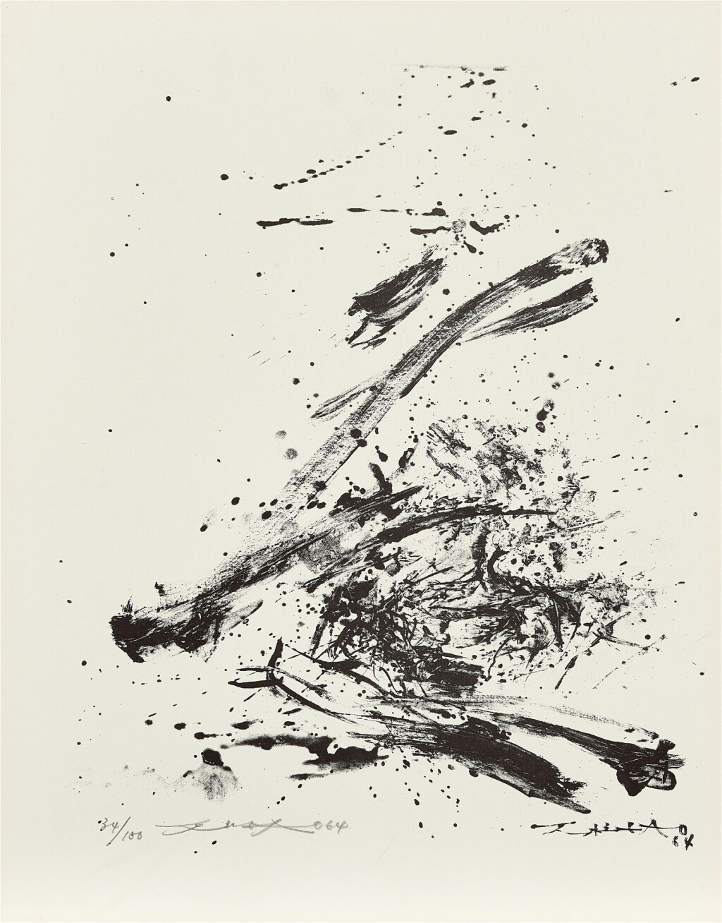 View full screen - View 1 of Lot 564. Zao Wou-Ki 趙無極 | Epitaph Karl Amadeus Hartmann 卡爾·阿馬德烏斯·哈特曼之墓誌銘.