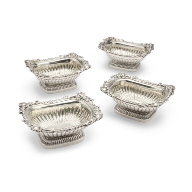 View full screen - View 1 of Lot 201. A Set of Four George IV Silver Salts, Paul Storr, London, 1822.