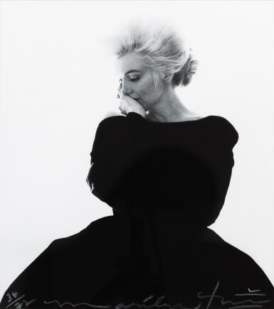 View full screen - View 1 of Lot 104. Bert Stern Marilyn Monroe, Black Dior Dress, 1962.