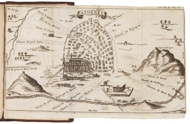 View full screen - View 1 of Lot 203. Spon and Wheler | Voyage d'Italie, de Dalmatie, de Grece, et du Levant, 1678, 3 volumes.