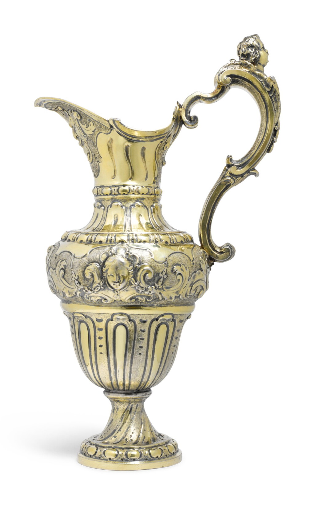 View full screen - View 1 of Lot 10. An Italian Silver-Gilt Ewer, Maker's Mark GA in Rectangle, Rome, Circa 1700.