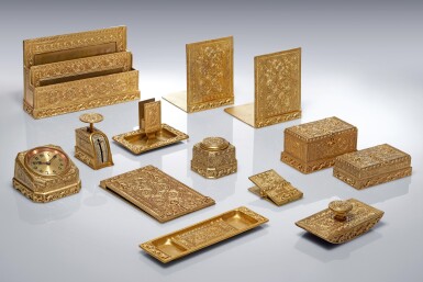 View full screen - View 1 of Lot 221. Twelve-Piece "Venetian" Desk Set.