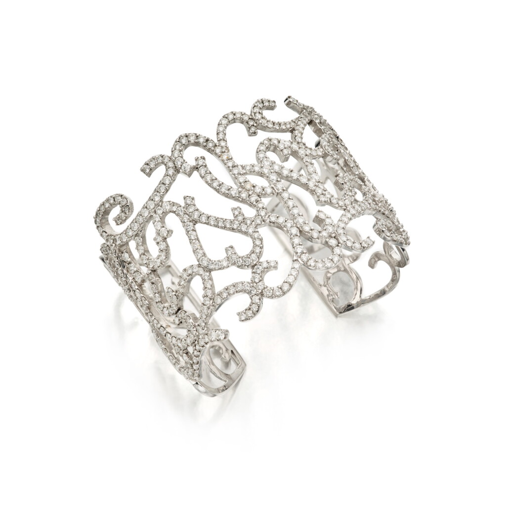 View full screen - View 1 of Lot 439. Diamond Cuff-Bracelet.