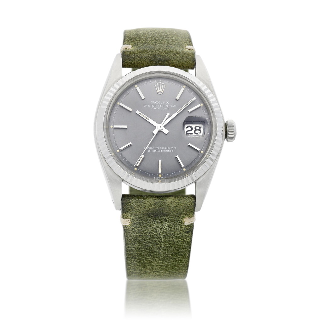 View full screen - View 1 of Lot 8144. DateJust, Reference 1601 | A stainless steel wristwatch with date, Circa 1968 | 勞力士 | DateJust 型號1601 | 精鋼腕錶,備日期顯示,約1968年製.