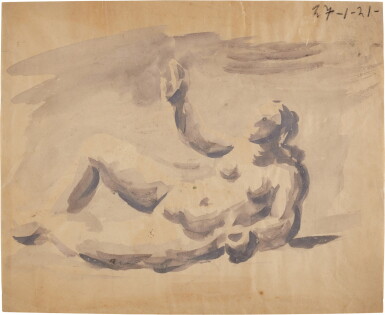 View full screen - View 1 of Lot 223. Femme nue allongée.