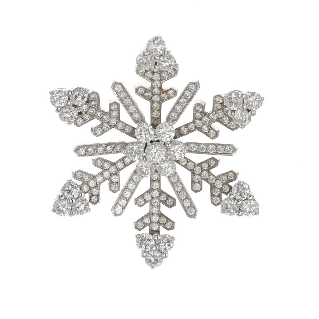 View full screen - View 1 of Lot 703. Diamond brooch.
