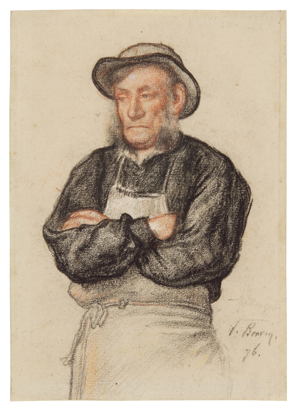 View full screen - View 1 of Lot 42. A standing man with his arms folded.