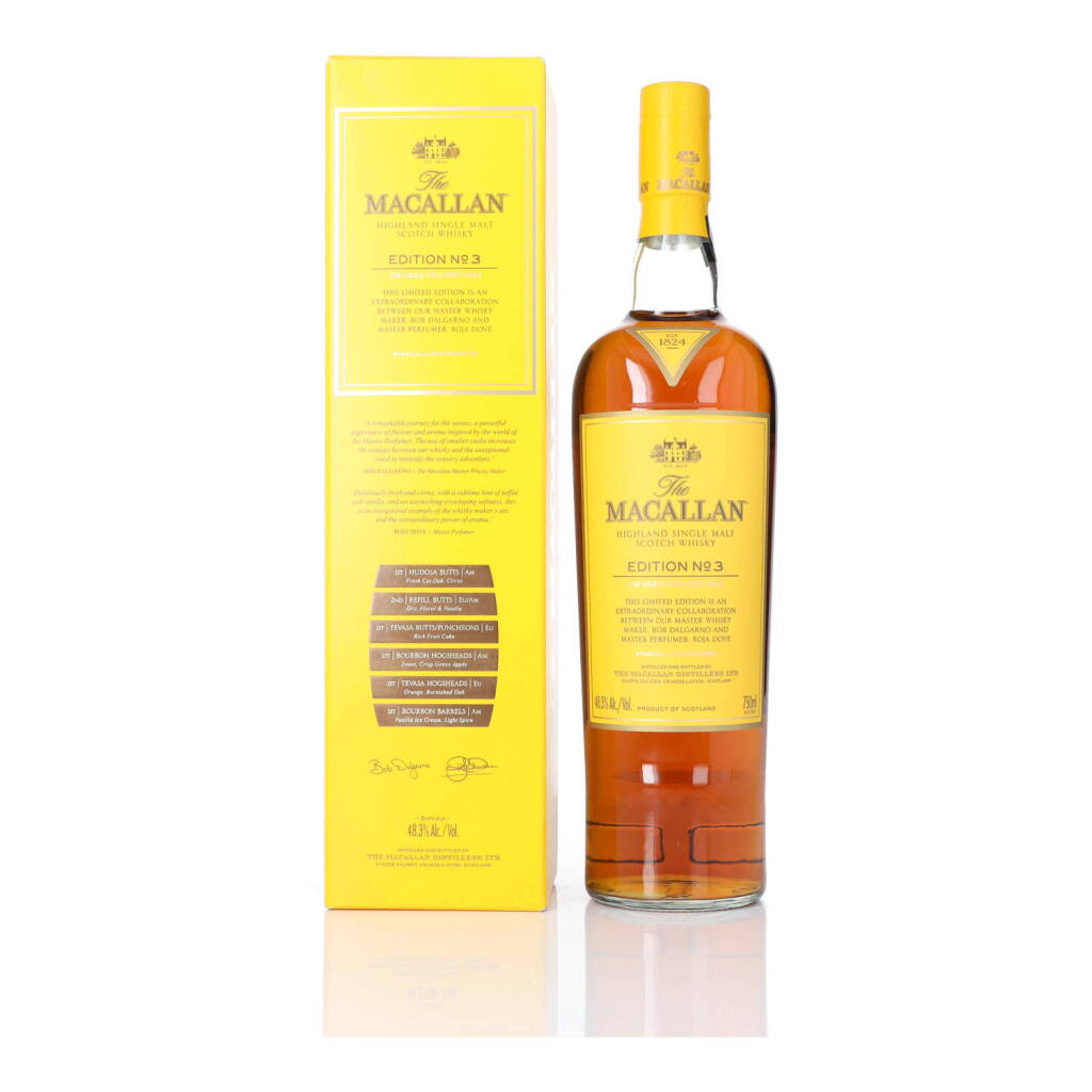 View full screen - View 1 of Lot 39. The Macallan Edition No.3 48.3 abv NV (1 BT 75cl).