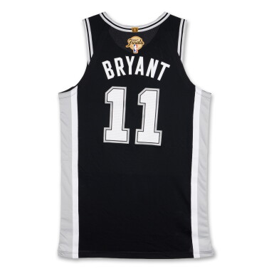 View full screen - View 1 of Lot 10. Carter Bryant San Antonio Spurs 2026 NBA Finals Game Worn Icon Edition Jersey | Game 3 | First NBA Finals Win.