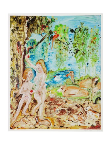 View full screen - View 1 of Lot 494. GENIEVE FIGGIS | ADAM AND EVE.
