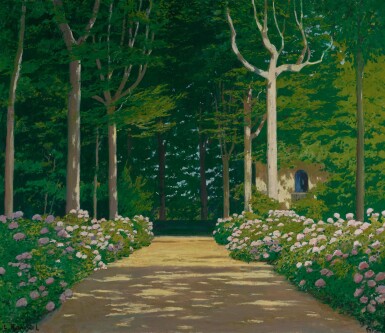 View full screen - View 1 of Lot 18. SANTIAGO RUSIÑOL | Caminal d'hortènsies (Hydrangeas on a Garden Path).