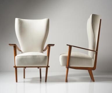 View full screen - View 1 of Lot 6. Pair of Armchairs .