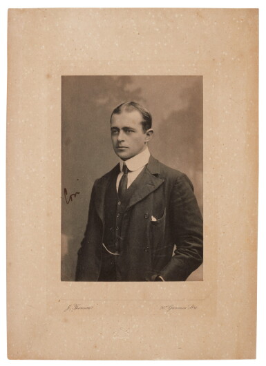 View full screen - View 1 of Lot 176. Robert Falcon Scott—John Thomson | Signed photograph of Scott, c. 1900.