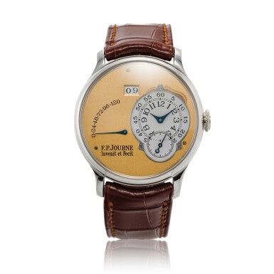 全螢幕檢視 - 查看74Octa Reserve de Marche | A platinum automatic wristwatch with date and power reserve indication, Circa 2001 | F.P. Journe Octa Reserve de Marche | 鉑金自動上鏈腕錶備日期及動力儲存顯示,約2001年製的1