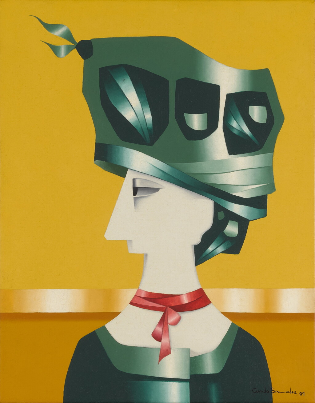 View full screen - View 1 of Lot 895. Figura con turbante verde.
