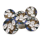 A Set of Eight Oyster Plates of President Rutherford B. Hayes State Service-Pattern, Circa 1880