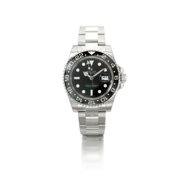 View full screen - View 1 of Lot 802. ROLEX | REF 116710N GMT-MASTER II, A STAINLESS STEEL AUTOMATIC DUAL TIME WRISTWATCH WITH 24-HOUR INDICATION DATE AND BRACELET, CIRCA 2007 | 勞力士 | 116710N型號「GMT-MASTER II」精鋼自動上鏈兩地時間鍊帶腕錶備24小時及日期顯示,年份約2007.