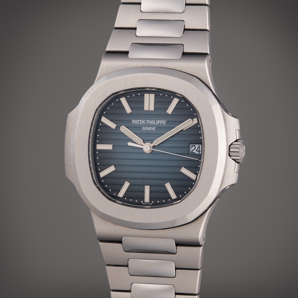 View full screen - View 1 of Lot 54. Reference 5711/1A-010 Nautilus | A stainless steel bracelet watch with date, Owned and Worn by Sylvester Stallone, Circa 2019.