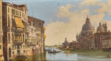 View full screen - View 1 of Lot 47. The Grand Canal with a View of the Santa Maria della Salute.