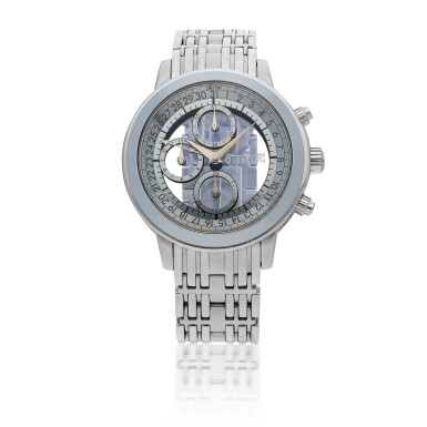 View full screen - View 1 of Lot 164. QUINTING | MILLENIUM, REF QSSMM STAINLESS STEEL 'SEE-THROUGH' CHRONOGRAPH WRISTWATCH WITH DATE AND BRACELET CIRCA 2000.