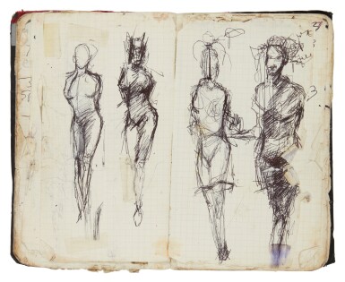 View full screen - View 1 of Lot 436. Untitled (Sketches and Notes).