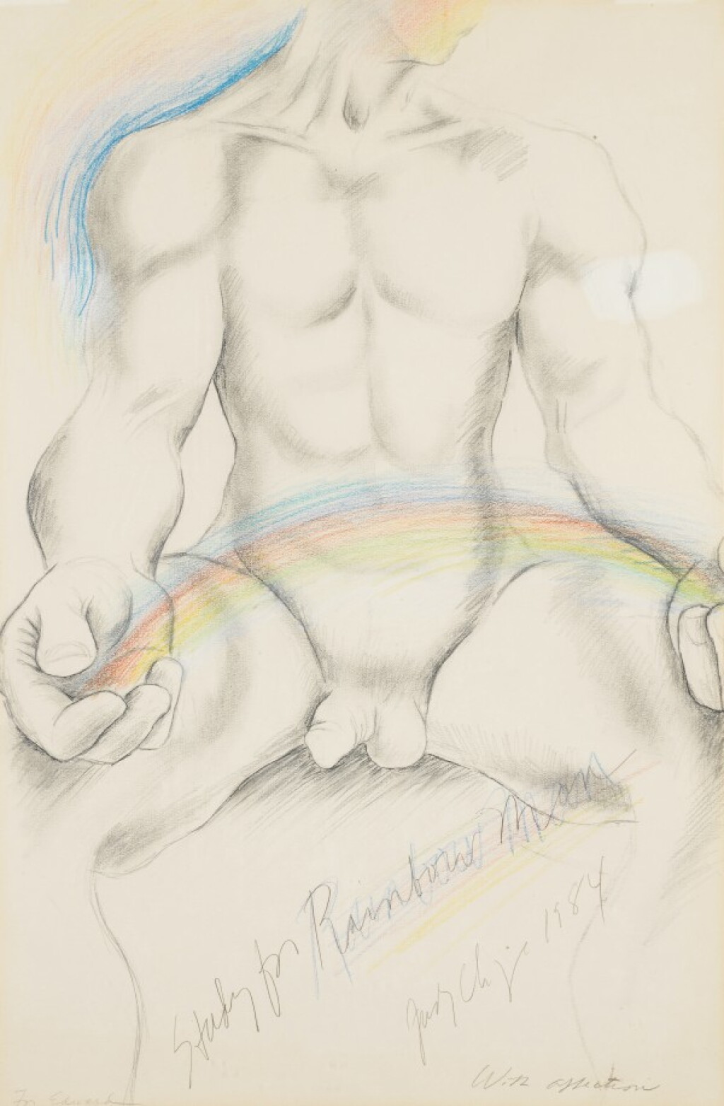 View full screen - View 1 of Lot 51. Study for Rainbow Man.