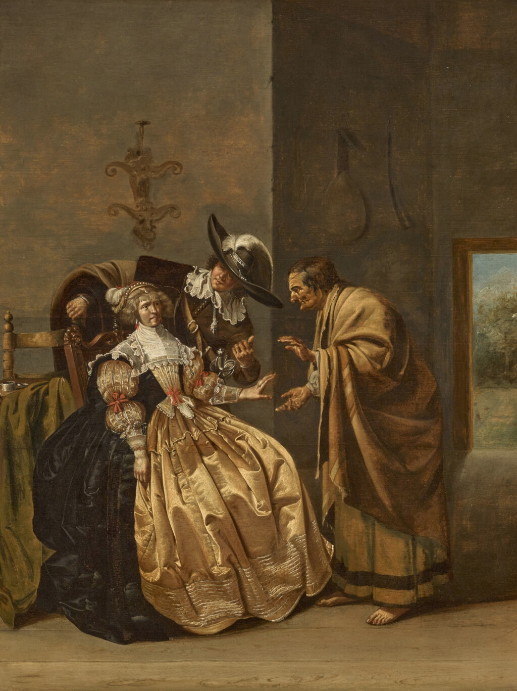 View full screen - View 1 of Lot 118. Elegant couple consulting a fortune teller.