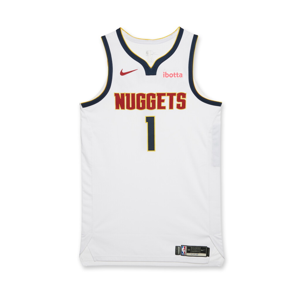 View full screen - View 1 of Lot 95. Michael Porter Jr. Denver Nuggets 2024-2025 Kia NBA Tip-Off Game Worn Association Edition Jersey.