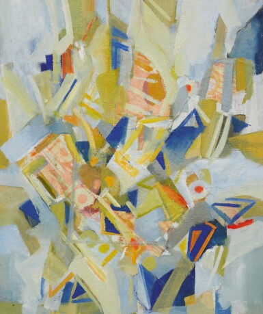 View full screen - View 1 of Lot 15. SUZY FRELINGHUYSEN | UNTITLED (ABSTRACT COMPOSITION).