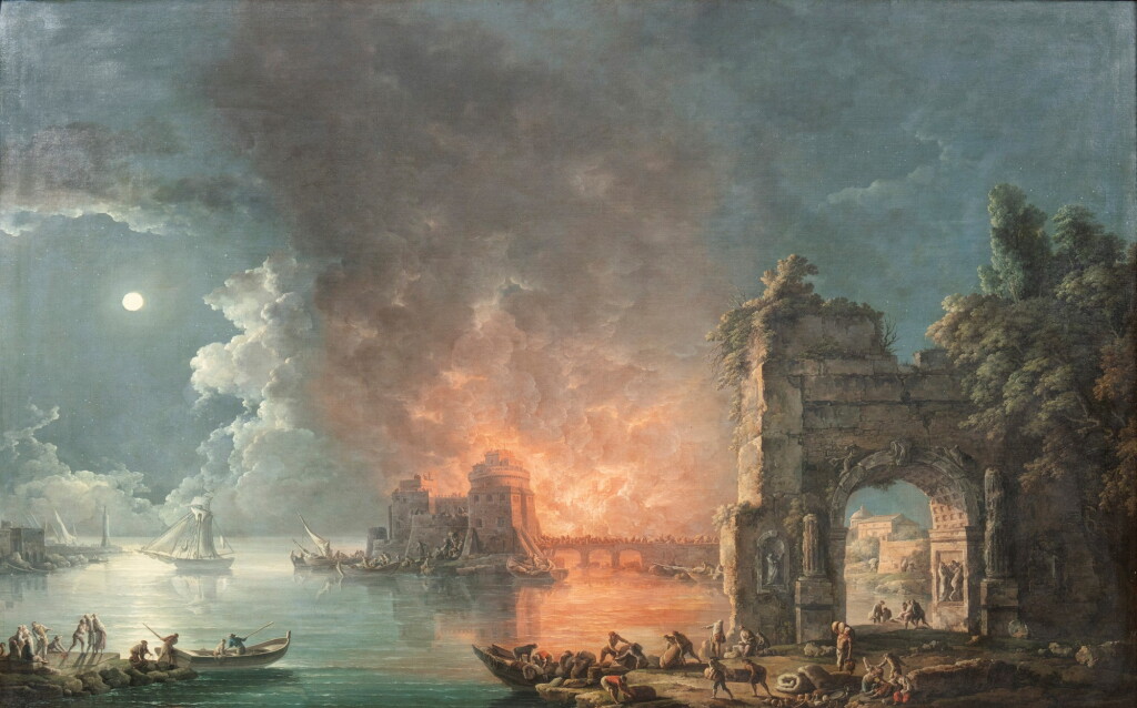 View full screen - View 1 of Lot 84. CARLO BONAVIA | FIRE IN THE ISLAND.