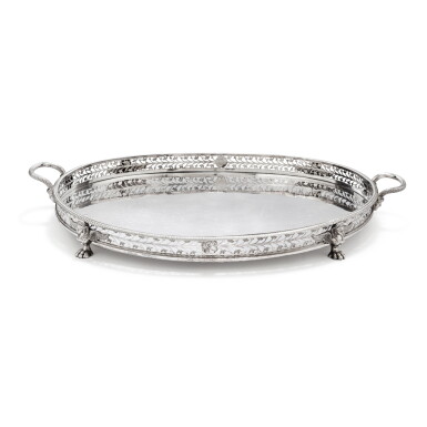 View full screen - View 1 of Lot 69. A large silver tray, Jacques Nicolas Bibron, Paris, 1798-1808 | Grand plateau en argent par Jacques Nicolas Bibron, Paris, 1798-1808.