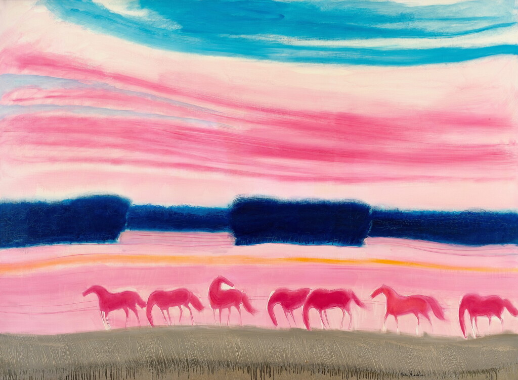 View full screen - View 1 of Lot 729. André Brasilier 安德烈・布拉吉利 | Le Grand Ciel Rose 粉紅色的天空.