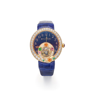 View full screen - View 1 of Lot 336. 'Berries' Gem Set and Diamond Watch | 寶格麗 | 'Berries' 寶石 配 鑽石 腕錶.