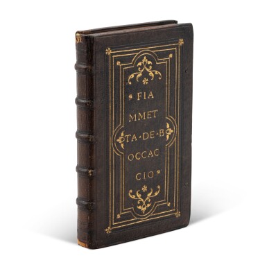 View full screen - View 1 of Lot 203. Boccaccio, Fiammetta, Florence, Giunta, 1524, morocco binding by Etienne Roffet.